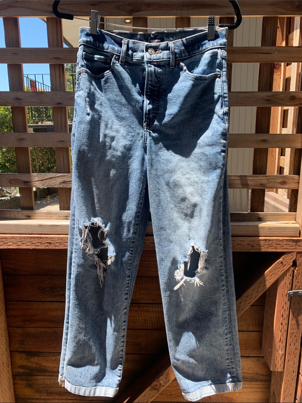Express Modern Straight Super High Rise Jeans Size 4R